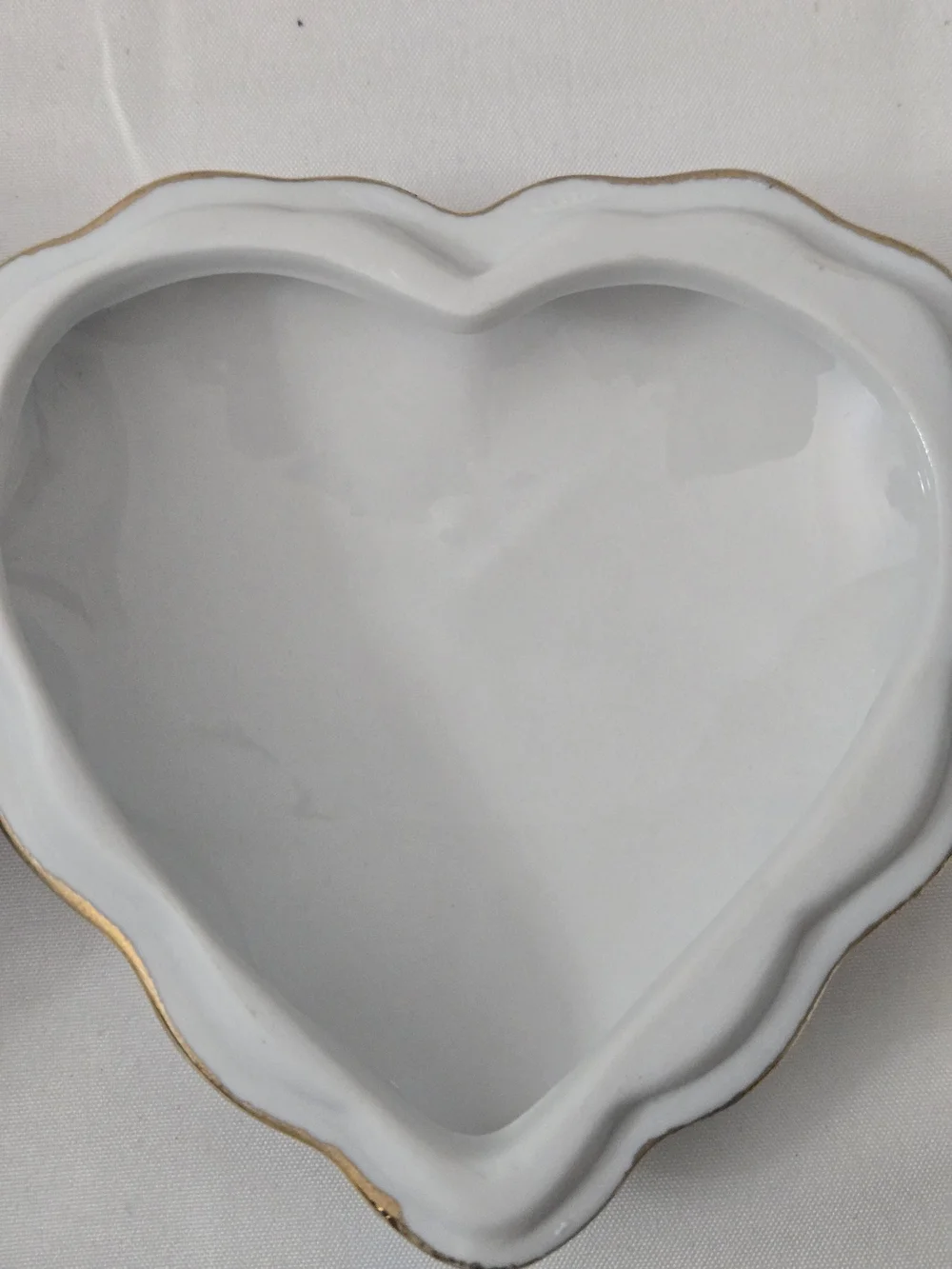 I Godinger Antique Reflections Heart Trinket Box Roses Music Floral Porcelain